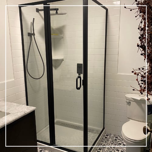 framed shower door
