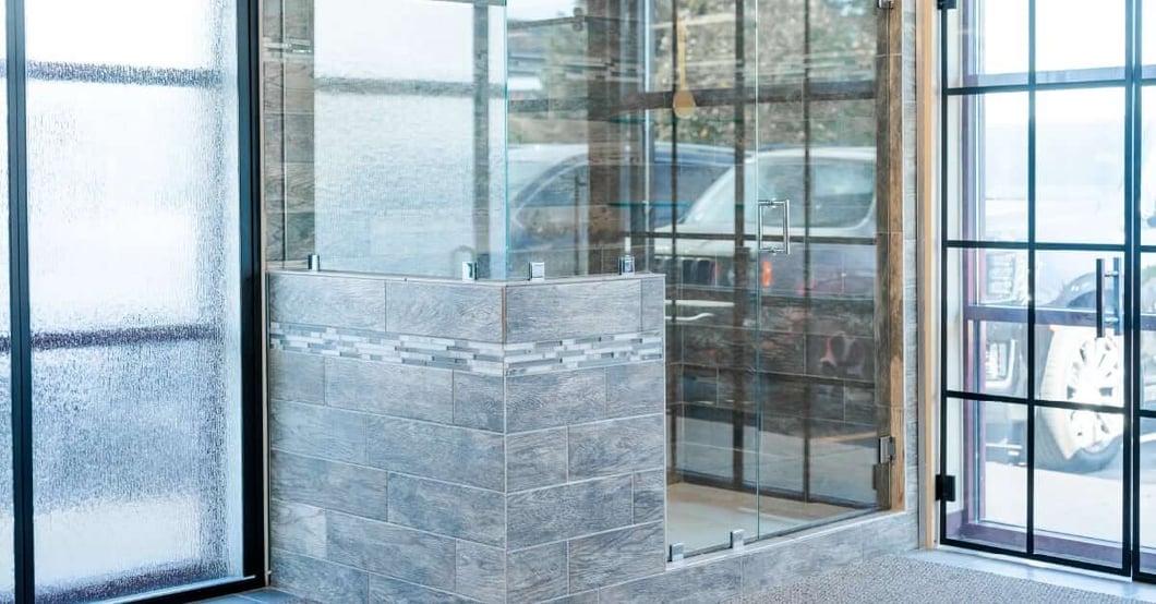 Glass shower enclosure