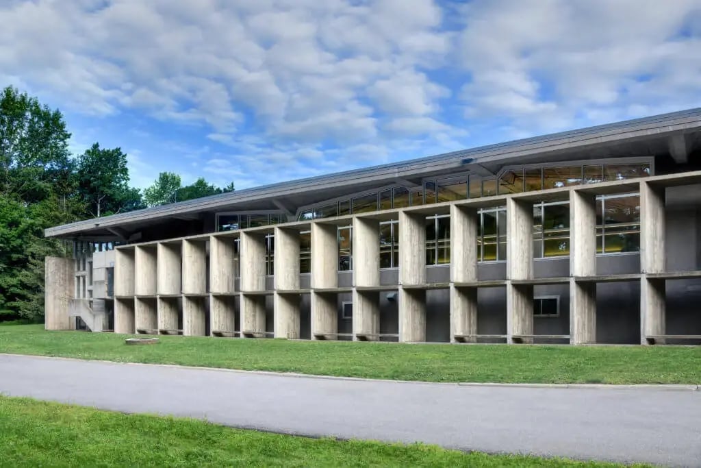 large building with glass windows