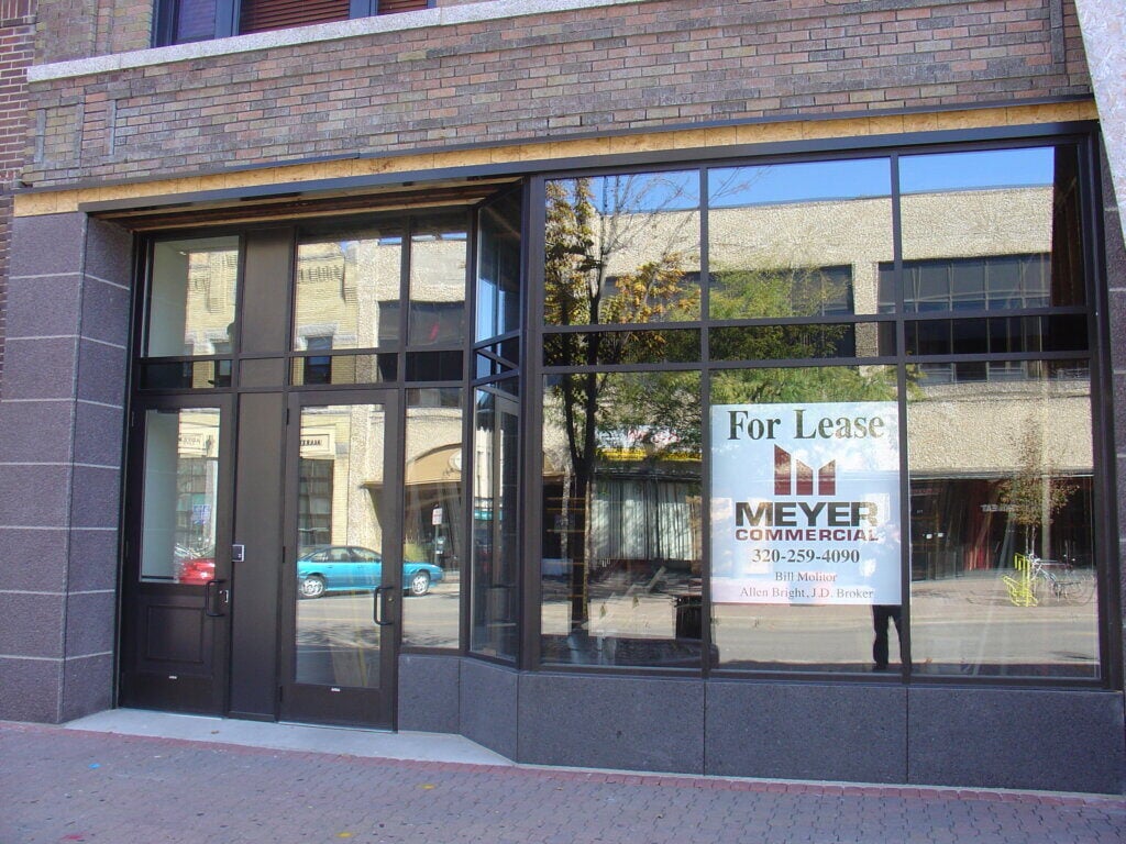 Glass storefront