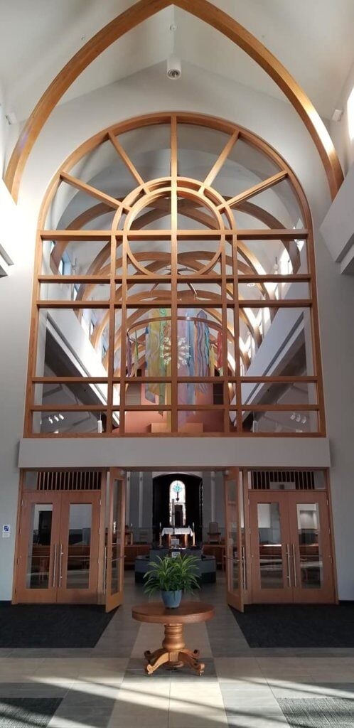 Church glass doors