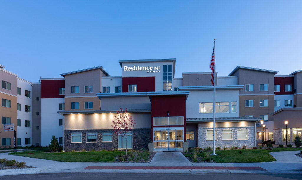 Residence Inn windows and glass doors