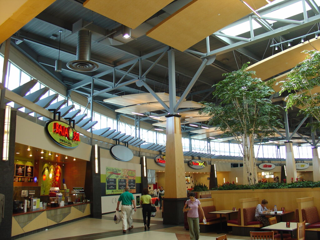 Custom Commercial Glass in Mall Food Court by East Side Glass