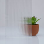 Thin Ribbed Pattern Glass